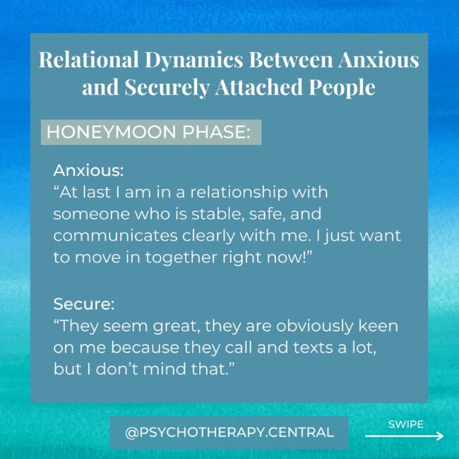 Relational dynamics between anxious and securely attached people