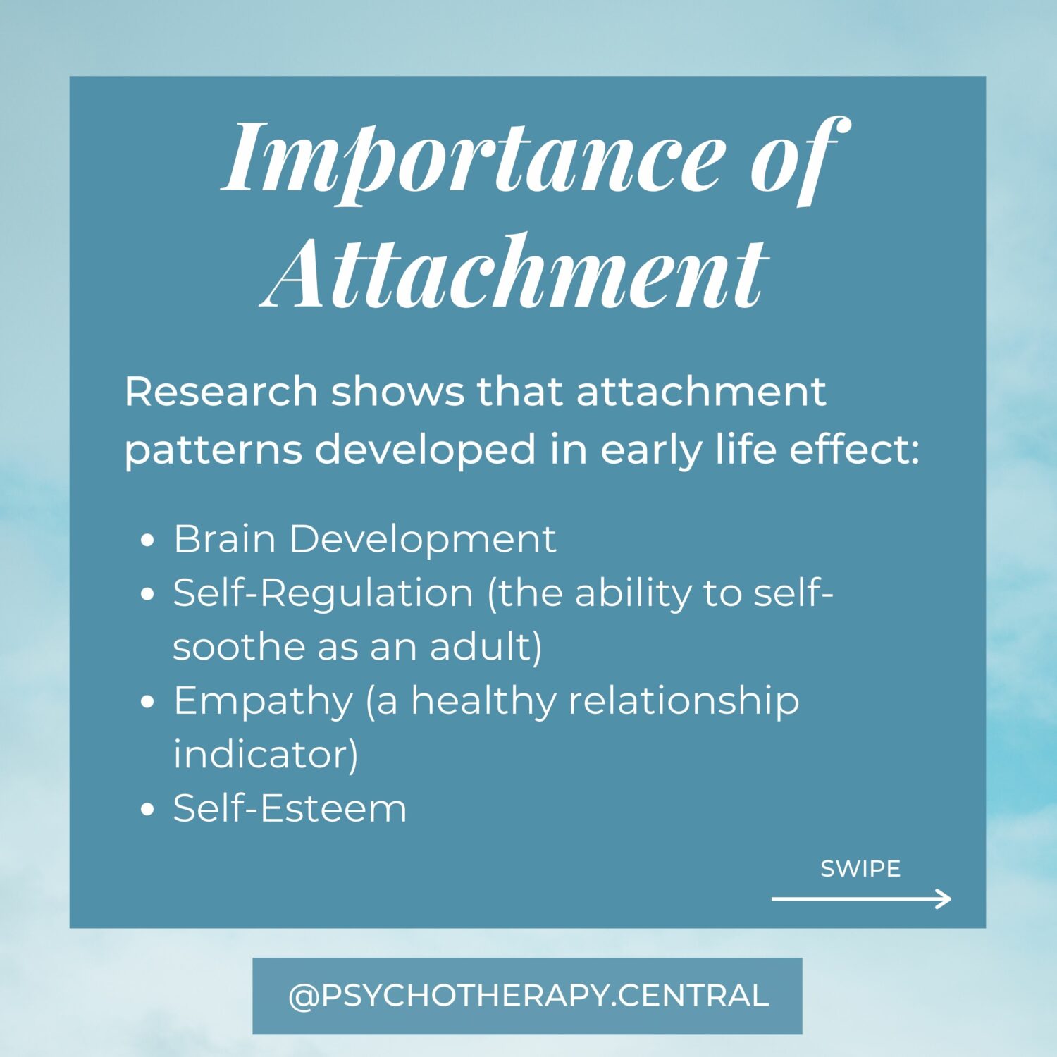 Importance of attachment