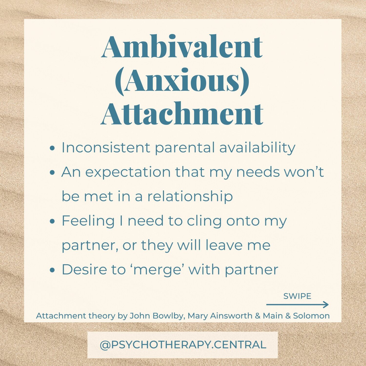 Foundation for Ambivalent (Anxious) Attachment