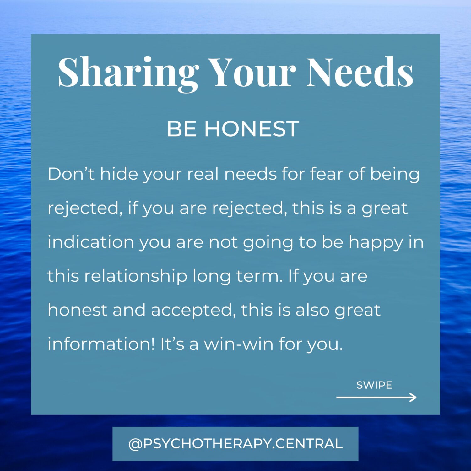 SHARING YOUR NEEDS
