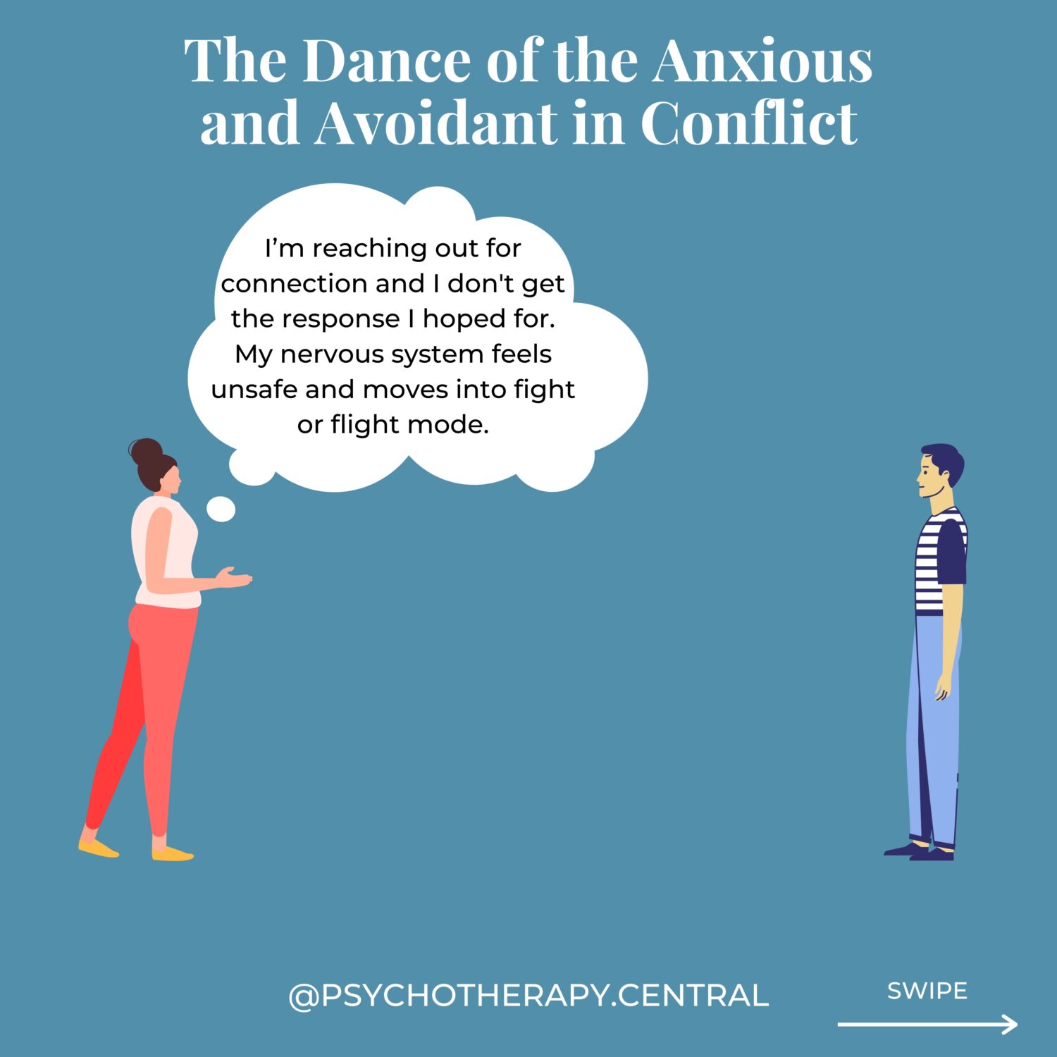 he Dance of the anxious and avoidant in conflict.