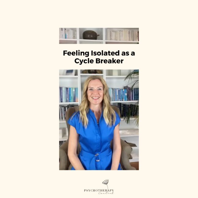 Feeling Isolated as a Cycle Breaker