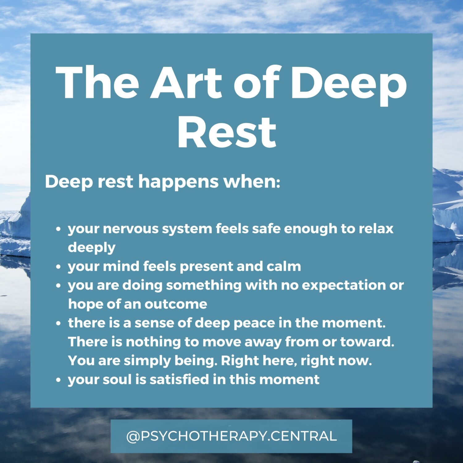 The art of Deep Rest