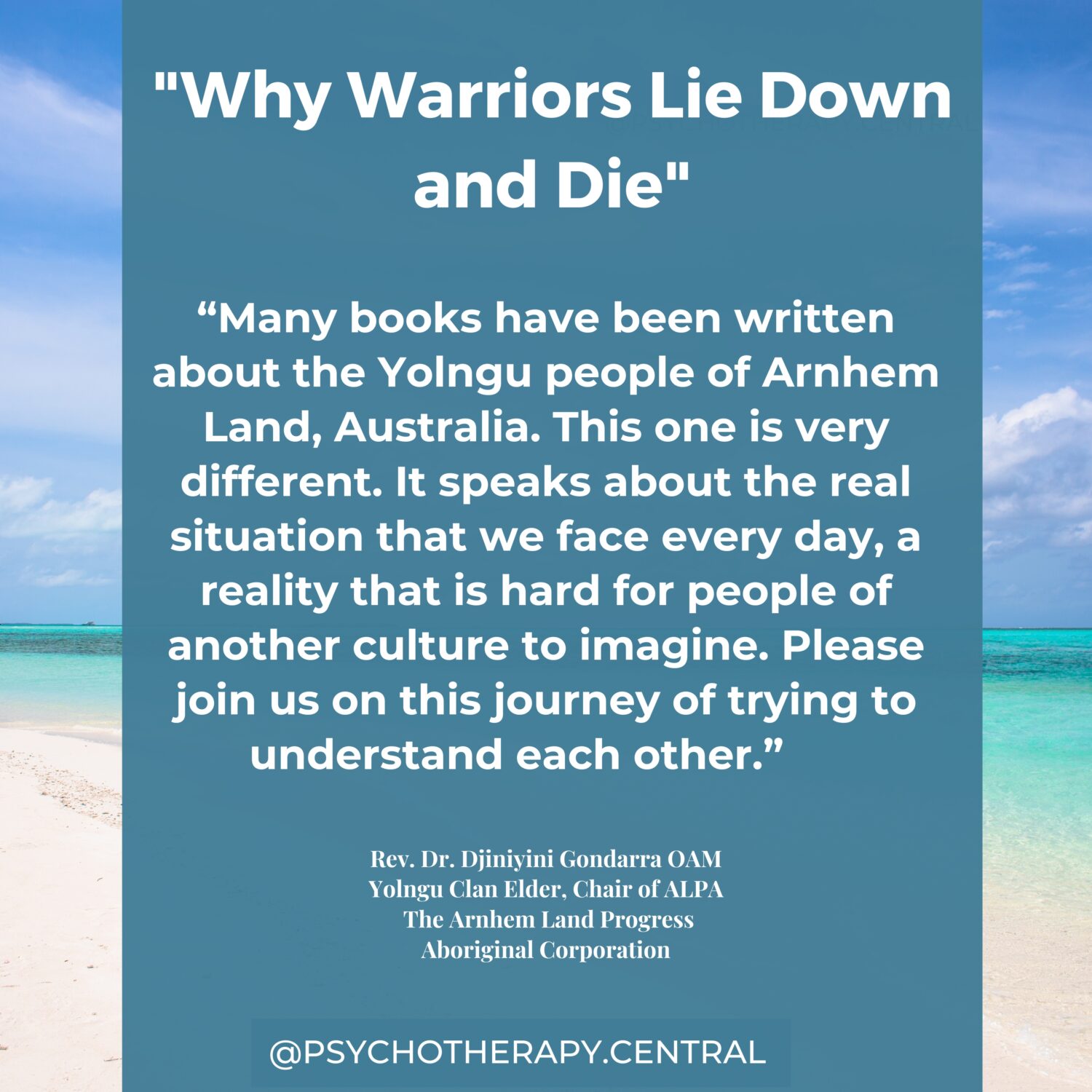 Why Warriors Lie Down and Die